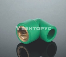 23012 Aquatherm Угольник-переходник Fusiotherm green pipe c внутр. рез. 25x3/4"ВР