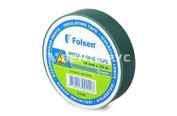 012503 Folsen Изоляционная лента ПВХ 19 мм x 20 м, зеленая