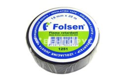 013514 Folsen Изоляционная пламягасящая лента Premium 19 мм x 33 м, черная