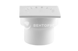 RTP Beta Трап вертикальный с сухим затвором D 50, 150x150 мм, белый