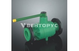 41604 Aquatherm Кран шаровой фланцевый PP-R Fusiotherm green pipe 110 мм
