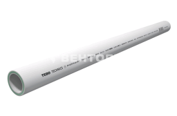 TEBO Труба PP-R/GF/PP-R SDR 6 со стекловолокном PN20 50x8,4 мм, 4 м, белая