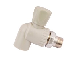 RTP Alpha Кран шаровой для радиатора PP-R 20х1/2" угловой серый