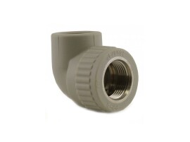 Fusionplast Угольник комбинированный PP-R 25x3/4" ВР серый