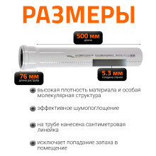 Ostendorf Skolan Труба бесшумная SKEM 110x5,3x500