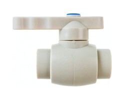 RTP Alpha Кран шаровой полнопроходной PP-R 50, рычаг, серый