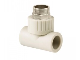 RTP Alpha Тройник комбинированный под ключ PP-R 50х1.1/2" НР серый