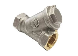 Valfex Фильтр сетчатый латунный В-В 3/4" под пломбу, никел.