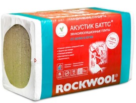 Звукоизоляция ROCKWOOL АКУСТИК БАТТС 1000x600x100 мм