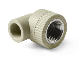 Pro Aqua PP-R Угольник комбинированный ВР 25x1/2" серый