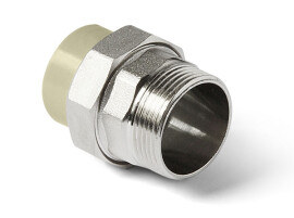Pro Aqua PP-R Муфта комбинированная разъемная (американка) НР 25x1/2" серая