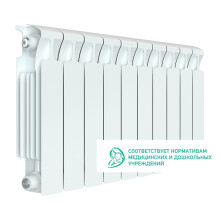 Радиатор биметаллический RIFAR Monolit 350, 10 секций, 1380 Вт