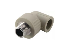 Fusionplast Угольник комбинированный PP-R 20x1/2" НР серый