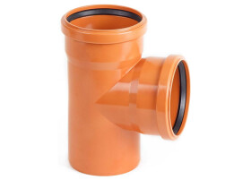 TEBO PP Тройник канализационный наружный 87° 110x110