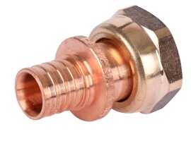 Rehau Переходник с накидной гайкой RAUTITAN 16-G 1/2" RX+, бронза