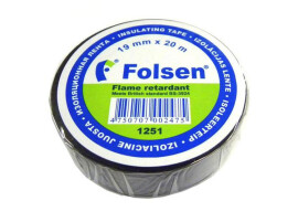013514 Folsen Изоляционная пламягасящая лента Premium 19 мм x 33 м, черная