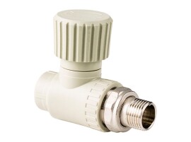 RTP Alpha Вентиль для радиатора PP-R 25х3/4" прямой серый