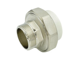 Fusitek Муфта комбинированная разъемная PP-R 25x3/4" НР серая