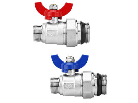 Varmega Комплект шаровых кранов для коллектора НР 1"x3/4" прямые
