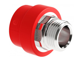 SLT BLOCKFIRE RED Муфта комбинированная PP-R НР 40×1.1/4" под ключ