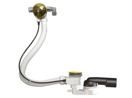 HL 560N.2 Выпуск-полуавтомат с переливом, с устройством для заполнения ванн, видимые части из латуни, DN40/50
