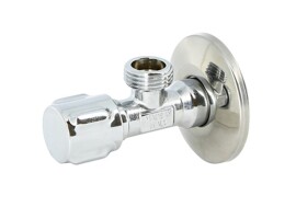 Uni-Fitt Вентиль для подключения бачков и смесителей Н-Н 1/2", хромированный, рукоятка металл