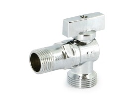 Uni-Fitt Кран для подключения стиральных/посудомоечных машин Н-Н 1/2"x3/4", хром