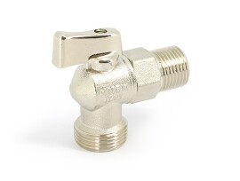 Uni-Fitt Кран для подключения стиральных/посудомоечных машин Н-Н 1/2"x3/4", никель