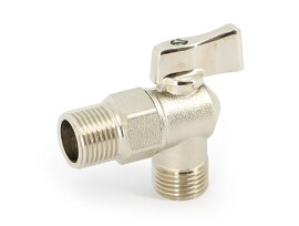 Uni-Fitt Кран для подключения смесителя Н-Н 1/2", никель