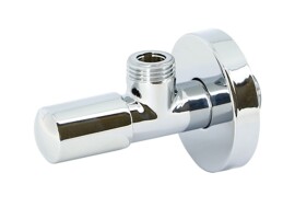 Uni-Fitt Вентиль для подключения бачков и смесителей Н-Н 1/2" LUX, хромированный, рукоятка металл