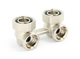 Uni-Fitt Узел нижнего подключения радиатора НВ 3/4"ЕК х 3/4"ЕК угловой