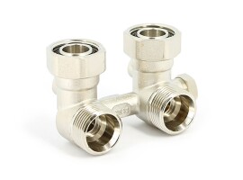 Uni-Fitt Узел нижнего подключения радиатора с байпасом НВ 3/4"EKх3/4"EK угловой