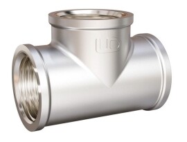 LD Тройник латунный ВР DN 32, 1.1/4", никелированный