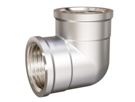 LD Угол латунный 90° ВР DN 40, 1.1/2", никелированный