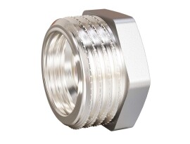 LD Футорка латунная НВ DN 50x40, 2"x1.1/2", никелированная