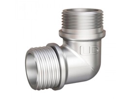 LD Угол латунный 90° НР DN 15, 1/2", никелированный