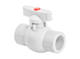 Lammin Кран шаровой PP-R ЭКО 25 белый