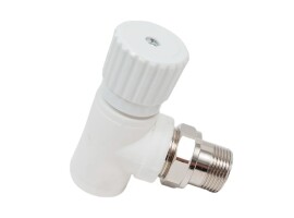 Lammin Вентиль радиаторный угловой PP-R 20х1/2" НР белый