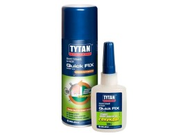 Tytan Professional Quick Fix клей цианакрилатный двухкомпонентный для МДФ прозрачный  400 мл/100 г
