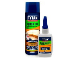 Tytan Professional Quick Fix клей цианакрилатный двухкомпонентный для МДФ прозрачный  200 мл/50 г