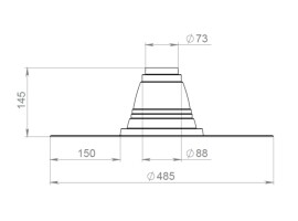 Fachmann Кровельная проходка EPDM №3 (75-90)