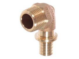 Rehau Угольник-переходник с наружной резьбой RAUTITAN 20-R 3/4" MX, латунь