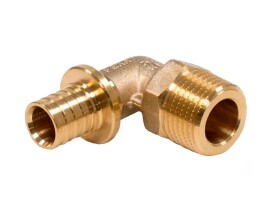 Rehau Угольник-переходник с наружной резьбой RAUTITAN 20-R 3/4" MX, латунь