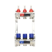 Varmega Коллекторная группа с расходомерами ВР 1", на 3 контура 3/4" EK, латунь