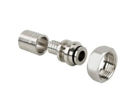 RTP Delta Муфта аксиальная НГ (евроконус) 16x2,2x3/4", никелированная