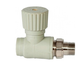 TEBO Вентиль PPRC для радиатора 25x3/4" прямой серый
