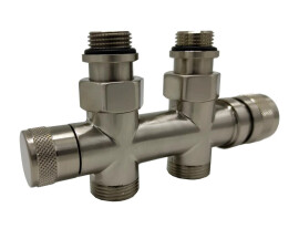 SR Rubinetterie Узел нижнего подключения прямой Tondera 1/2"х3/4"Е Никель матовый