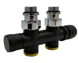 SR Rubinetterie Узел нижнего подключения прямой Tondera 1/2"х3/4"Е Чёрный матовый