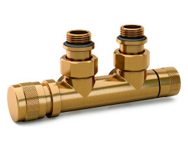 SR Rubinetterie Узел нижнего подключения угловой Tondera 1/2"х3/4"Е Бронза (левый)