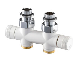 SR Rubinetterie Узел прямой 50 мм, запорный Tondera 1/2"х3/4" Е, цвет белый